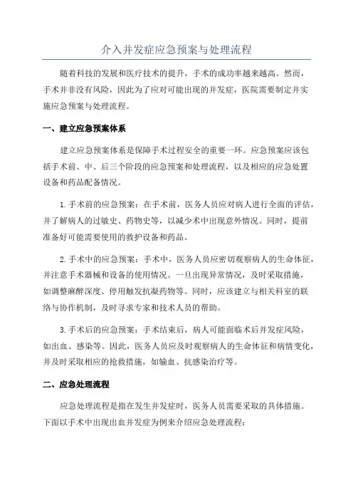 介入并发症应急预案与处理流程