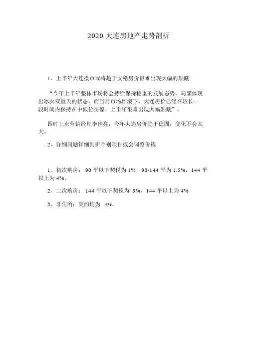2020大连房地产走势分析_4286