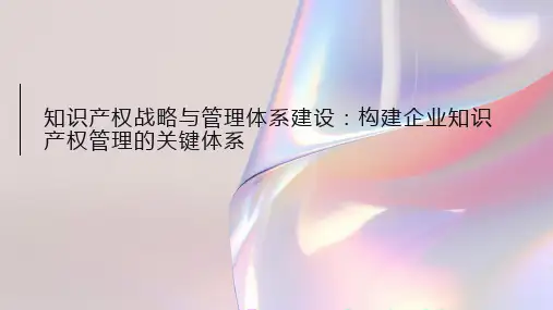 知识产权战略与管理体系建设：构建企业知识产权管理的关键体系