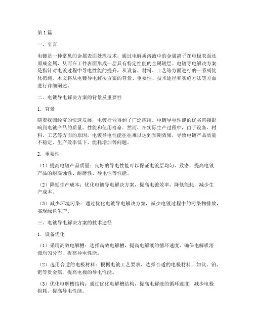 电镀导电解决方案(3篇)