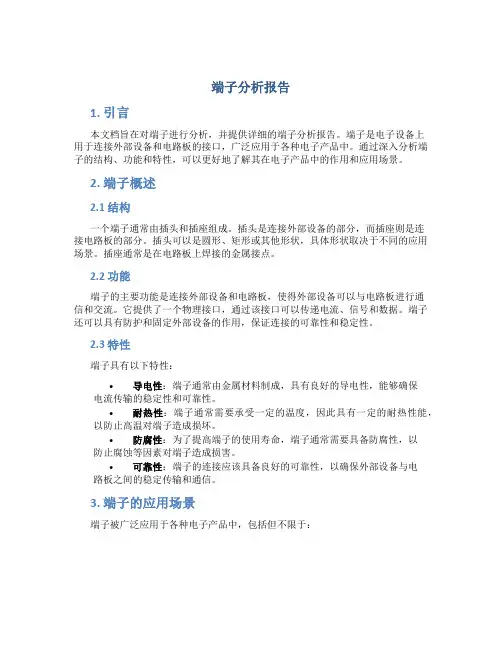 端子分析报告
