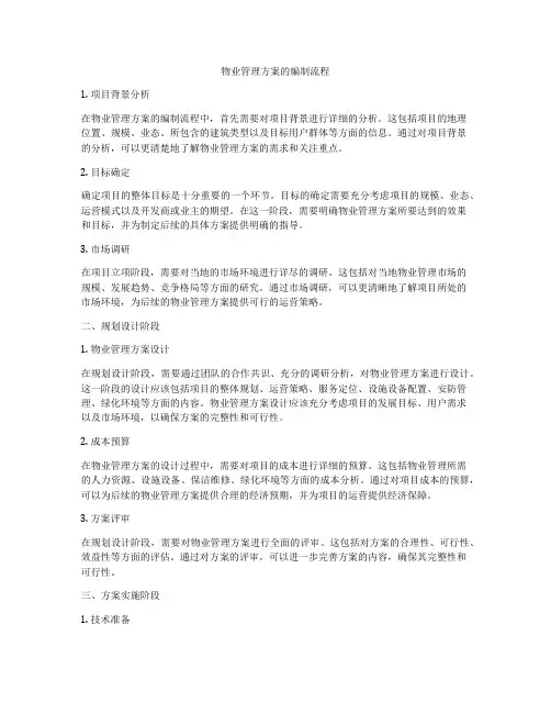 物业管理方案的编制流程