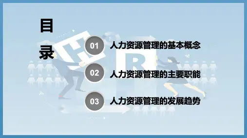 简约人力资源管理入职培训PPT