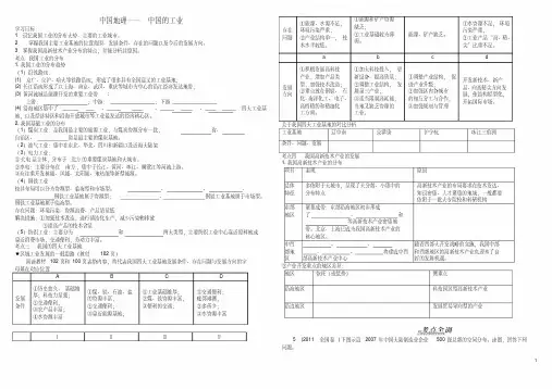 理中国地理中国的工业学案
