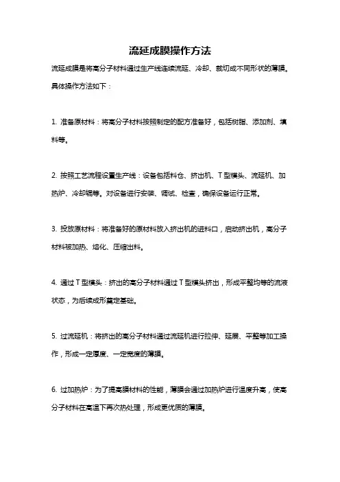 流延成膜操作方法