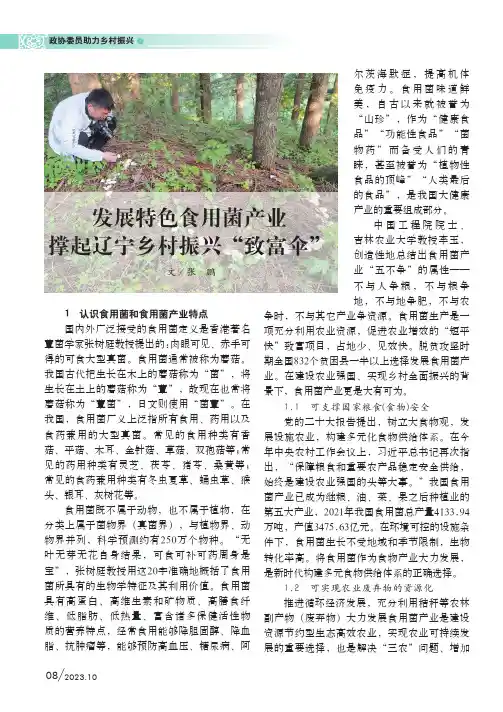 发展特色食用菌产业_撑起辽宁乡村振兴“致富伞”