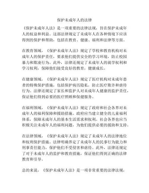 保护未成年人的法律