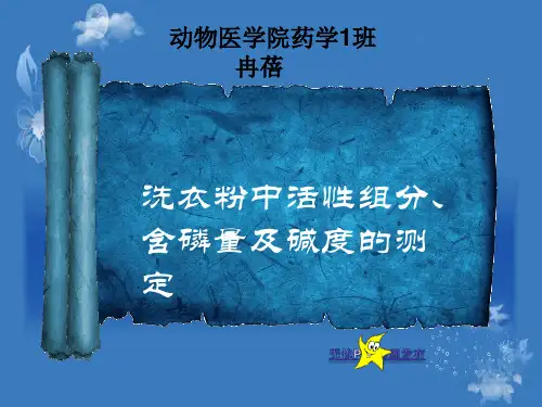 洗衣粉中活性组分的测定