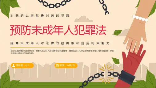 预防未成年人犯罪法宣传PPT