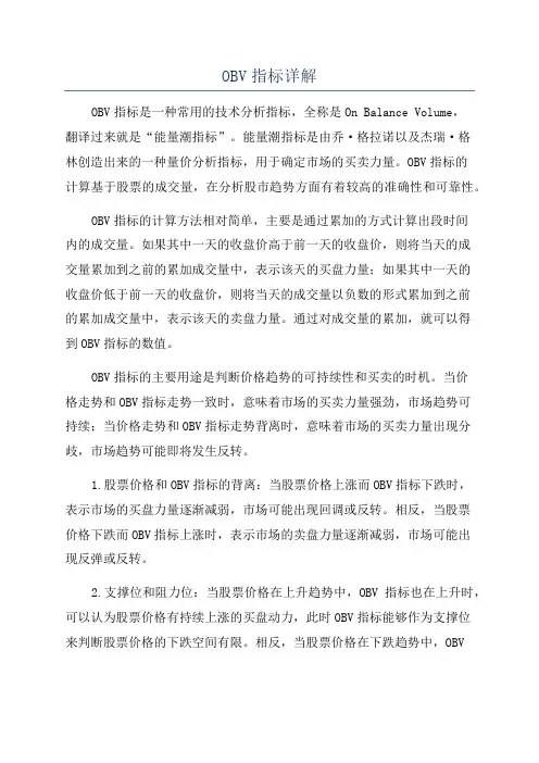 OBV指标详解