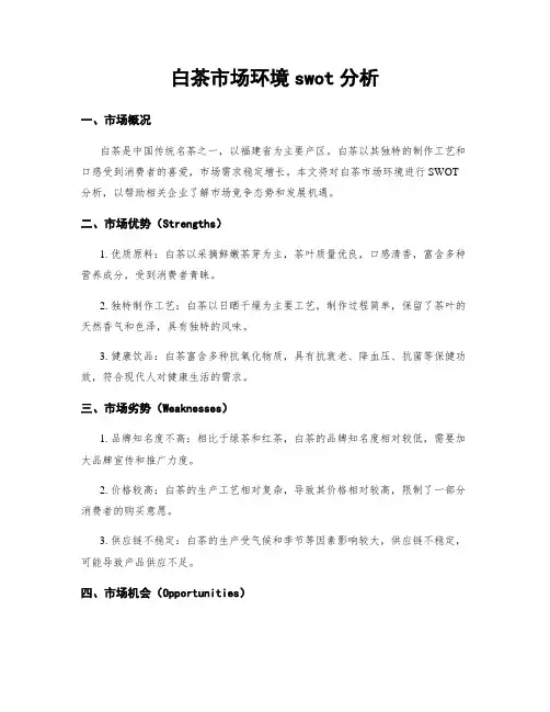 白茶市场环境swot分析