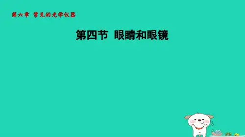 2024八年级物理下册第六章常见的光学仪器6.4眼睛和眼镜课件新版北师大版