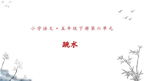 《跳水》说课课件2