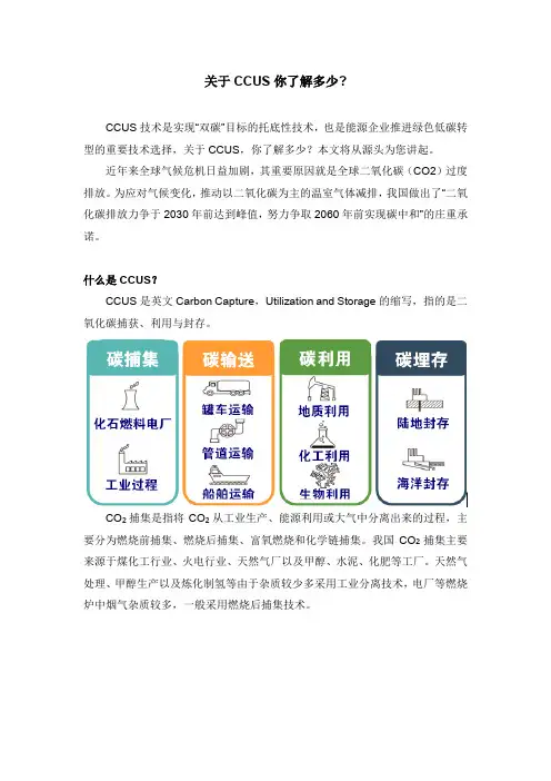 关于CCUS你了解多少