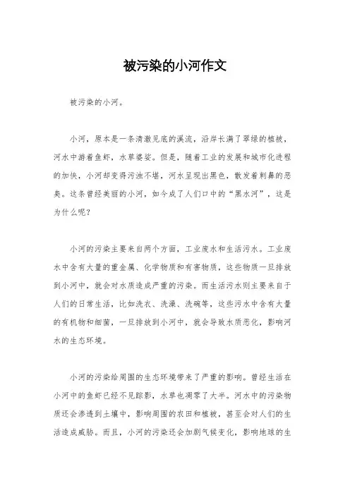 被污染的小河作文
