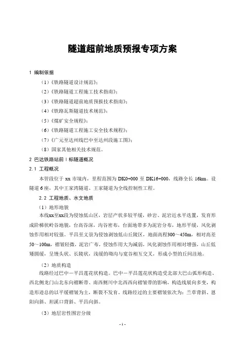 超前地质预报专项方案