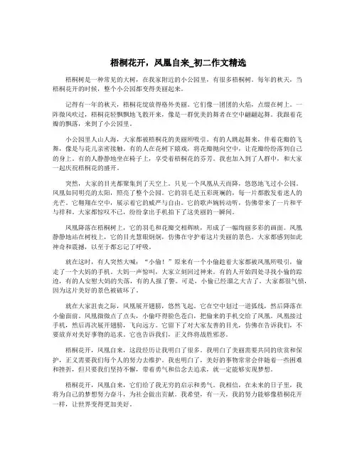 梧桐花开,凤凰自来_初二作文精选