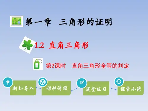 北师大版八年级数学下册直角三角形全等的判定第2课时课件(共21页)