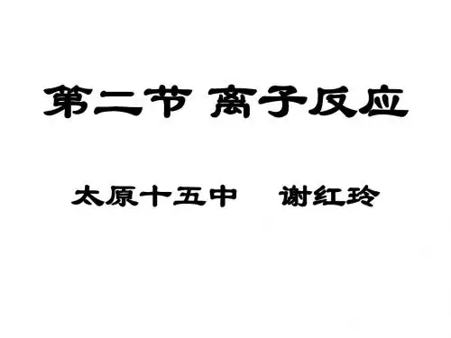 高一化学离子反应2(2)