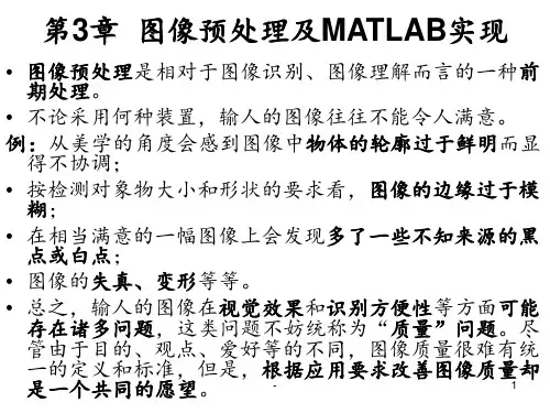 第3章--图像预处理及MATLAB实现综述PPT课件