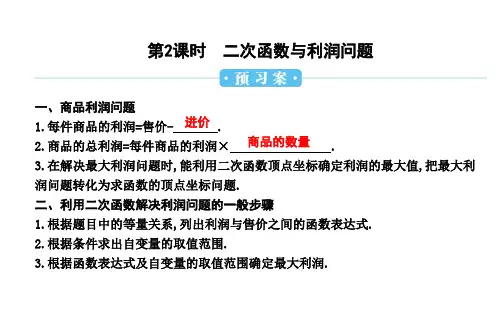 《二次函数与利润问题》课件
