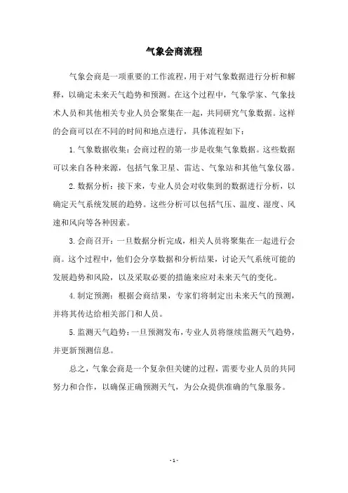 气象会商流程