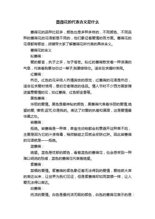 蔷薇花的代表含义是什么