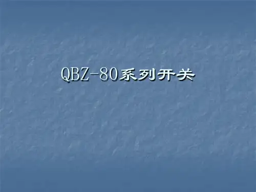 QBZ-80系列开关