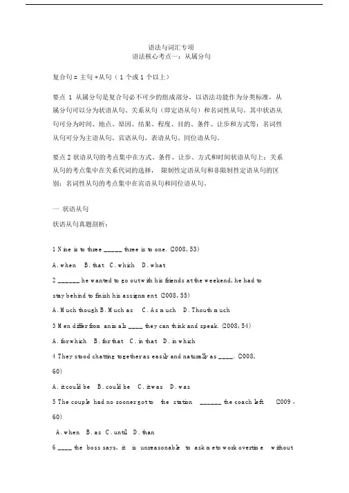专四常考语法点汇总.doc