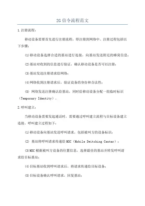 2G信令流程范文