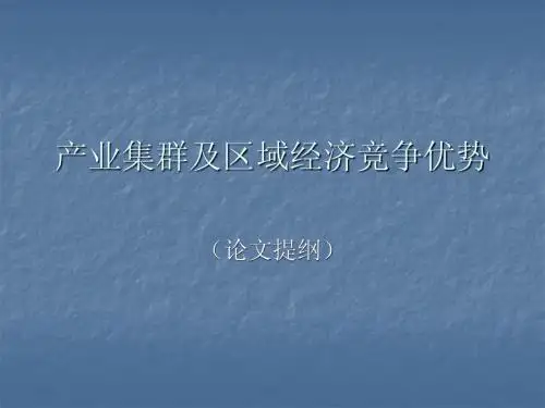 产业集群及区域经济竞争优势——ppt