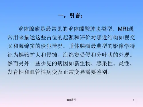 鞍区肿块的MRI鉴别诊断  ppt课件
