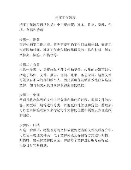 档案工作流程