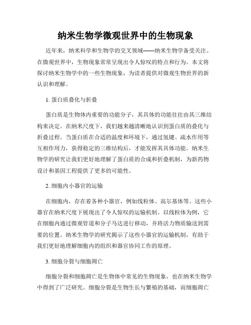 纳米生物学微观世界中的生物现象