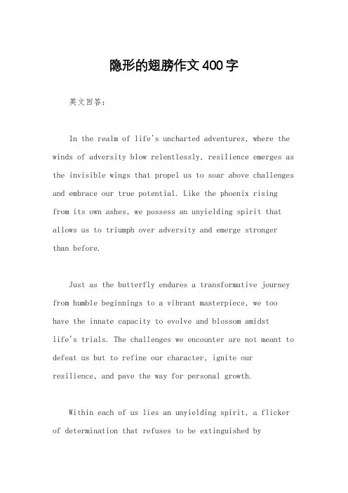隐形的翅膀作文400字