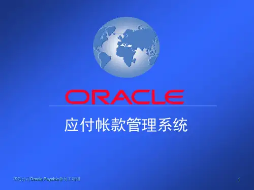IBM—华为APS项目 应付帐款管理系统培训