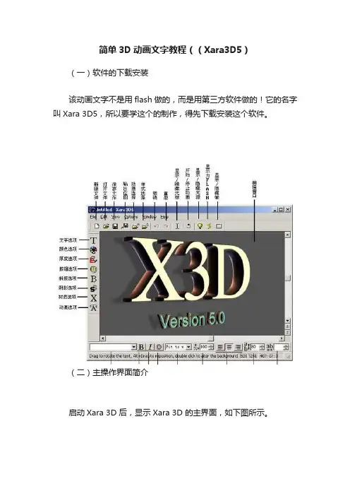 简单3D动画文字教程（（Xara3D5）