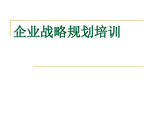 企业战略规划培训(PPT37页)