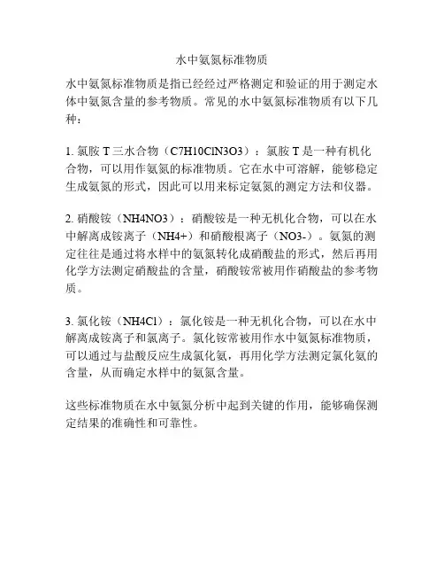 水中氨氮标准物质