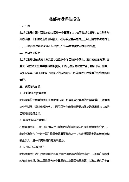 北部湾港评估报告
