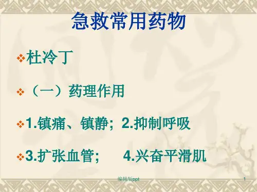 急诊常用药物PPT课件