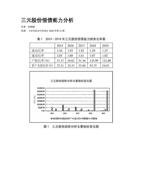 三元股份偿债能力分析