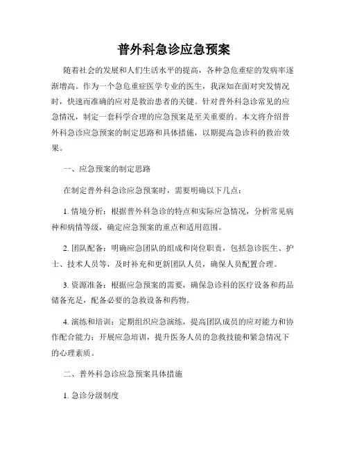 普外科急诊应急预案