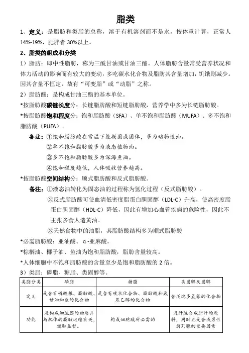 营养学解说脂类脂肪