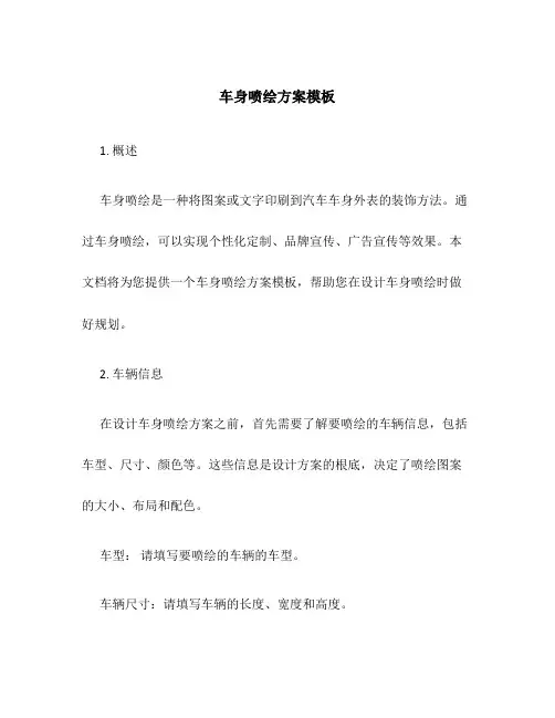 车身喷绘方案模板
