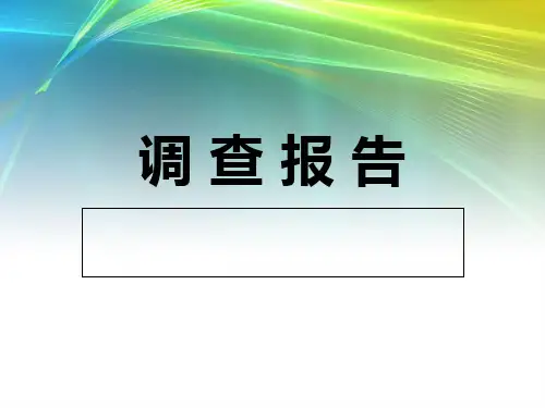 调查报告课件-16页PPT文档资料
