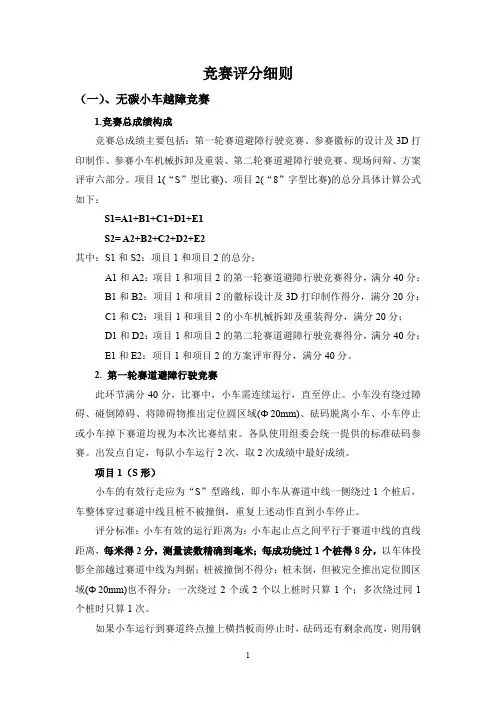 竞赛评分细则