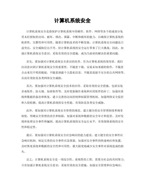 计算机系统安全