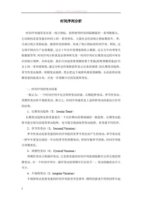 时间序列分析的介绍和应用