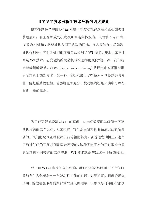 【VVT技术分析】技术分析的四大要素